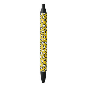 Stylo Noir Empreinte de léopard, Spots de léopard, Leopard Ja