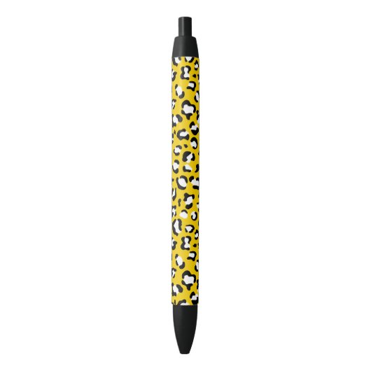 Stylo Noir Empreinte de léopard, Spots de léopard, Leopard Ja (devant Vertical)