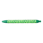 Stylo Noir Empreinte de léopard - Tons de Lime Vert (Devant)