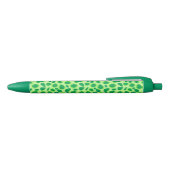 Stylo Noir Empreinte de léopard - Tons de Lime Vert (Haut)