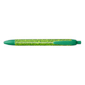 Stylo Noir Empreinte de léopard vert (Dos)