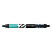 Stylo Noir Empreinte de léopard, Zebra Print, Poster de anima (Dos)