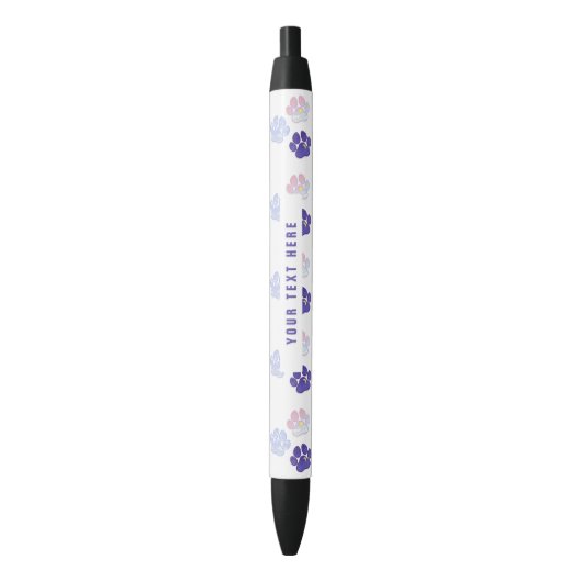 Stylo Noir Empreinte de patte (devant Vertical)
