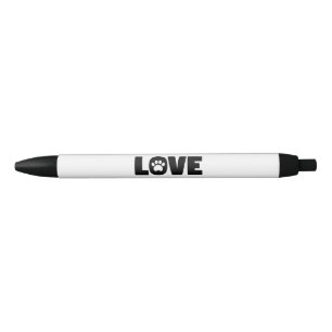 Stylo Noir Empreinte de patte d'amour