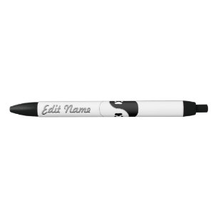 Stylo Noir Empreinte de patte de Yin Yang