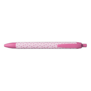 Stylo Noir empreintes de pattes roses