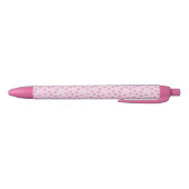 Stylo Noir empreintes de pattes roses (Bas)