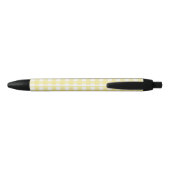 Stylo Noir En vichy jaune pâle et blanc (Dos)