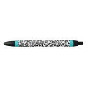 Stylo Noir Encre Empreinte de léopard rétro (Devant)