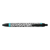 Stylo Noir Encre Empreinte de léopard rétro (Dos)