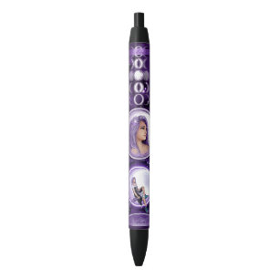 Stylo Noir Enfant de lune violette
