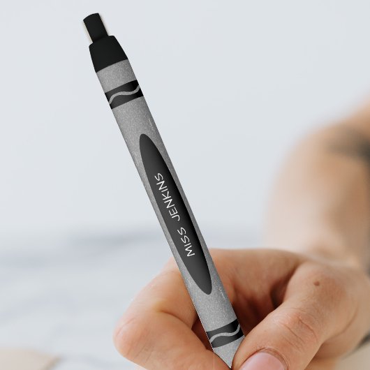 Stylo Noir Enseignant Grey Crayon