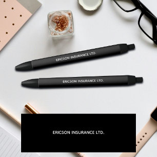 Stylo Noir Entreprise personnalisée Ajouter le nom de l'entre