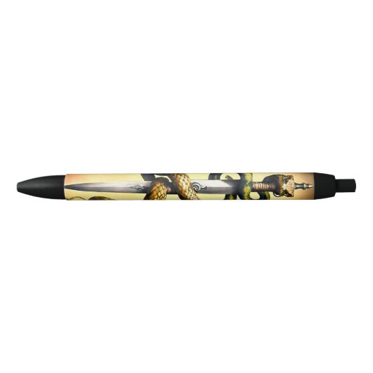 Stylo Noir Épée de serpent (Devant)