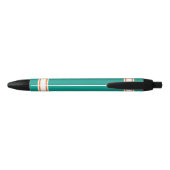 Stylo Noir Équipe de football d'Aqua, orange et blanche (Dos)