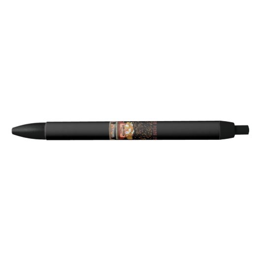 Stylo Noir Équipe de prélèvement citrouille (Devant)