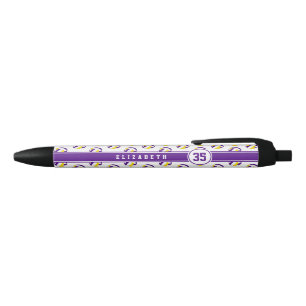 Stylo Noir équipe de volley-ball en or violet esprit filles g