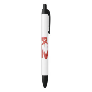 Stylo Noir Équipe Pointe Ballet Rouge Tartan