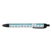 Stylo Noir Esprit d'équipe de volley-ball turquoise cadeaux a (Bas)