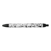Stylo noir et blanc en mouvement (Devant)