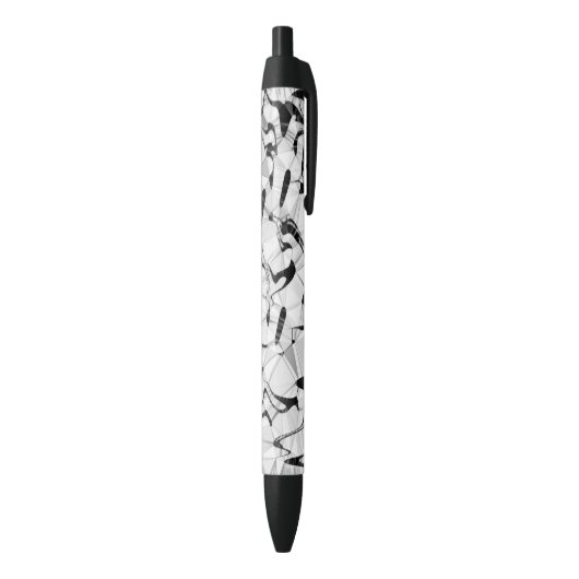 Stylo noir et blanc en mouvement (Bas (Vertical))
