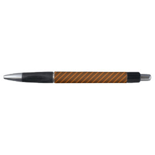 Stylo Noir et brûlé orange cinq bandes motif