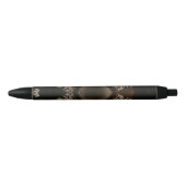 Stylo noir et brun motif (Devant)