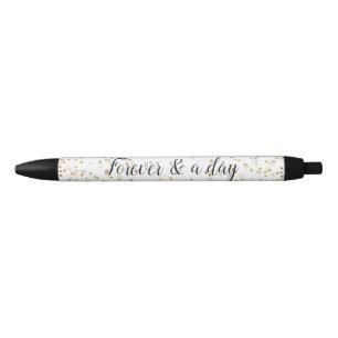 Stylo Noir Étincelle de confetti parties scintillant or
