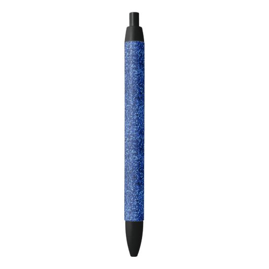 Stylo Noir Étincelles bleues étincelantes élégantes de (devant Vertical)