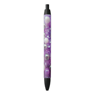 Stylo Noir Étincelles pourpres