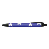 Stylo Noir Étoiles blanches en bleu (Haut)