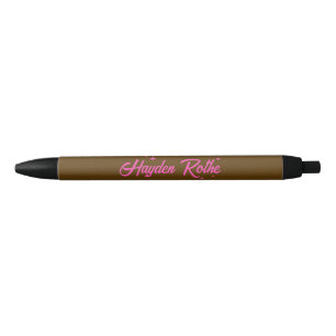 Stylo Noir Étoiles de typographie rose Brown rétro