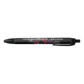 Stylo Noir Étoiles Monogrammes (Bas)