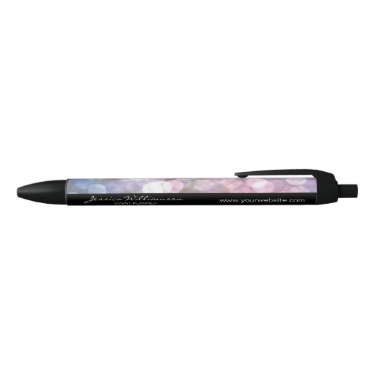 Stylo Noir Event Planner bokeh, scintillant, design tendance (Haut)