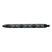 Stylo Noir Éventail Bleu Élégant (Devant)