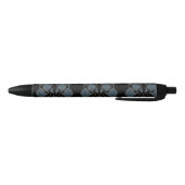 Stylo Noir Éventail Bleu Élégant (Bas)