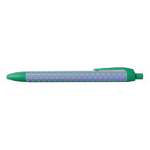 Stylo Noir Explosion géométrique en violet, vert et jaune (Haut)