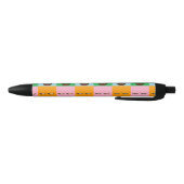 Stylo Noir Face de bloc de monstre souriant (Bas)