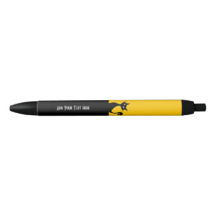 Stylo noir fait sur commande d'équilibre de chat