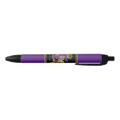 Stylo Noir Faites votre propre armoiries Emblème de lion doré (Bas)