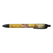 Stylo Noir Fallen Maple Feuille Jaune Automne Nature (Bas)