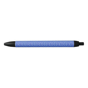 Stylo Noir Fancy Blue Spiral
