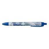 Stylo Noir Fantaisie dynamique Abstrait Tons bleus Art fracta (Bas)