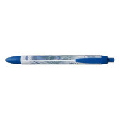 Stylo Noir Fantaisie dynamique Abstrait Tons bleus Art fracta (Dos)
