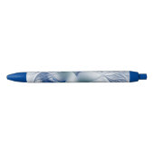 Stylo Noir Fantaisie dynamique Abstrait Tons bleus Art fracta (Devant)