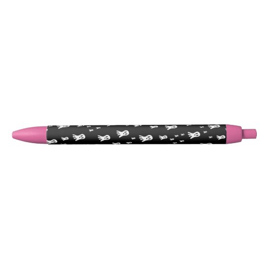 Stylo Noir Fantômes d'Halloween foncé (Devant)