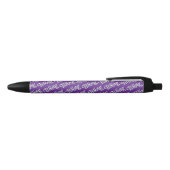 Stylo Noir Faux diamant sur fond violet (Haut)