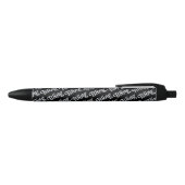 Stylo Noir Faux diamant sur noir Bling design (Haut)