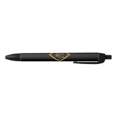 Stylo Noir Faux Monogramme Or – Noir & Or (Bas)