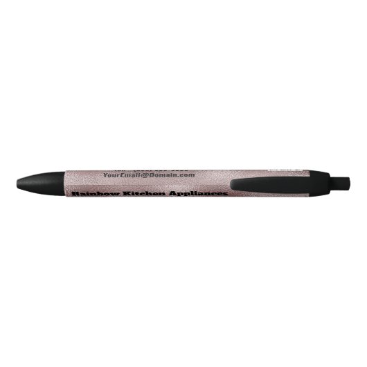 Stylo Noir Faux rose foncé (Dos)